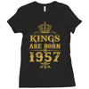 kings are born in 1957 Ladies Fitted T-Shirt