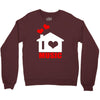 i love house music Crewneck Sweatshirt