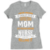 Super Cool Mom Of A Freaking Awesome Nurse Ladies Fitted T-Shirt