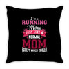 running mom white Throw Pillow