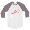 banksy headshot butterfly 3/4 Sleeve Shirt