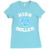high roller 20 sided die Ladies Fitted T-Shirt