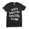 anti social social club White logo Ladies Fitted T-Shirt