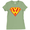 with superman vw logo Ladies Fitted T-Shirt