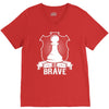 Be Brave - Chess Pawn - Chess Lover V-Neck Tee
