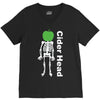 ciderhead cider drinking skeleton and apple V-Neck Tee