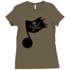 music pirate Ladies Fitted T-Shirt