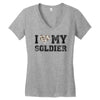i love my soldier hunter camouflage Women's V-Neck T-Shirt