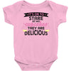 it' ok to stare at my cupcakes they are delicious Baby Bodysuit