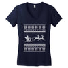 ugly santa claus Women's V-Neck T-Shirt