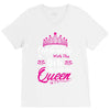 Celebrating With the 8th Birthday Queen V-Neck Tee