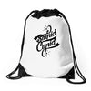 stupid cupid Drawstring Bags