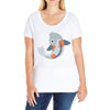 fish color Ladies Curvy T-Shirt