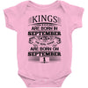 Real Kings Are Born On September 1 Baby Onesie