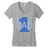1 dad (2) Women's V-Neck T-Shirt