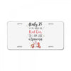 red head unicorn License Plate