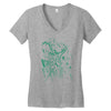 green vigilance Women's V-Neck T-Shirt