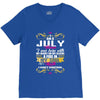 i am a July women V-Neck Tee