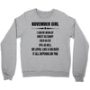 Super November Girl Crewneck Sweatshirt