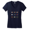 WE DON'T BELIEVE WHAT'S ON TV Women's V-Neck T-Shirt