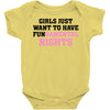 girls just want to have fundamental rights Baby Bodysuit