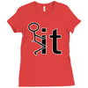 fk it funny college party Ladies Fitted T-Shirt