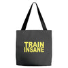 insane gym training bodybuilding workout keepfit weightlifting Tote Bags