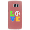 love baseball neon rhinestuds Samsung Galaxy S7 Edge