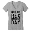 rex manning day Women's V-Neck T-Shirt