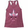birthday unicorn family series mom Racerback Tank