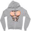 ripped muscles, six pack, Zipper Hoodie