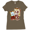 triple beagle portrait Ladies Fitted T-Shirt