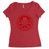 red skull logo avengers marvel comics gift Women's Triblend Scoop T-shirt