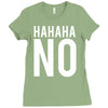 hahaha no Ladies Fitted T-Shirt