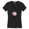 happy pig Women's V-Neck T-Shirt