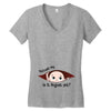 August Peeking Out Baby Boy Women's V-Neck T-Shirt
