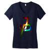 jake paul colorful galaxy Women's V-Neck T-Shirt