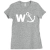 w anchor funny pub joke Ladies Fitted T-Shirt
