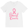 breast cancer pink ribbon V-Neck Tee