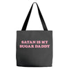 Satan Is My Sugar Daddy Tote Bags