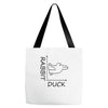 rabbit duck Tote Bags