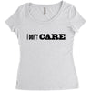 i don't care Women's Triblend Scoop T-shirt