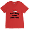 this girl loves christmas V-Neck Tee