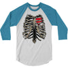 ribcage and heart 3/4 Sleeve Shirt