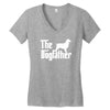 the dogfather english springer spaniel white Women's V-Neck T-Shirt