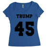 Trump 45 jersey number Women's Triblend Scoop T-shirt