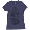 darwin's fingerprint Ladies Fitted T-Shirt