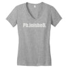 ph.inished. Women's V-Neck T-Shirt