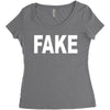fake Women's Triblend Scoop T-shirt