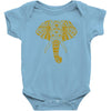 tribal print elephant geometric gold animals cool Baby Bodysuit